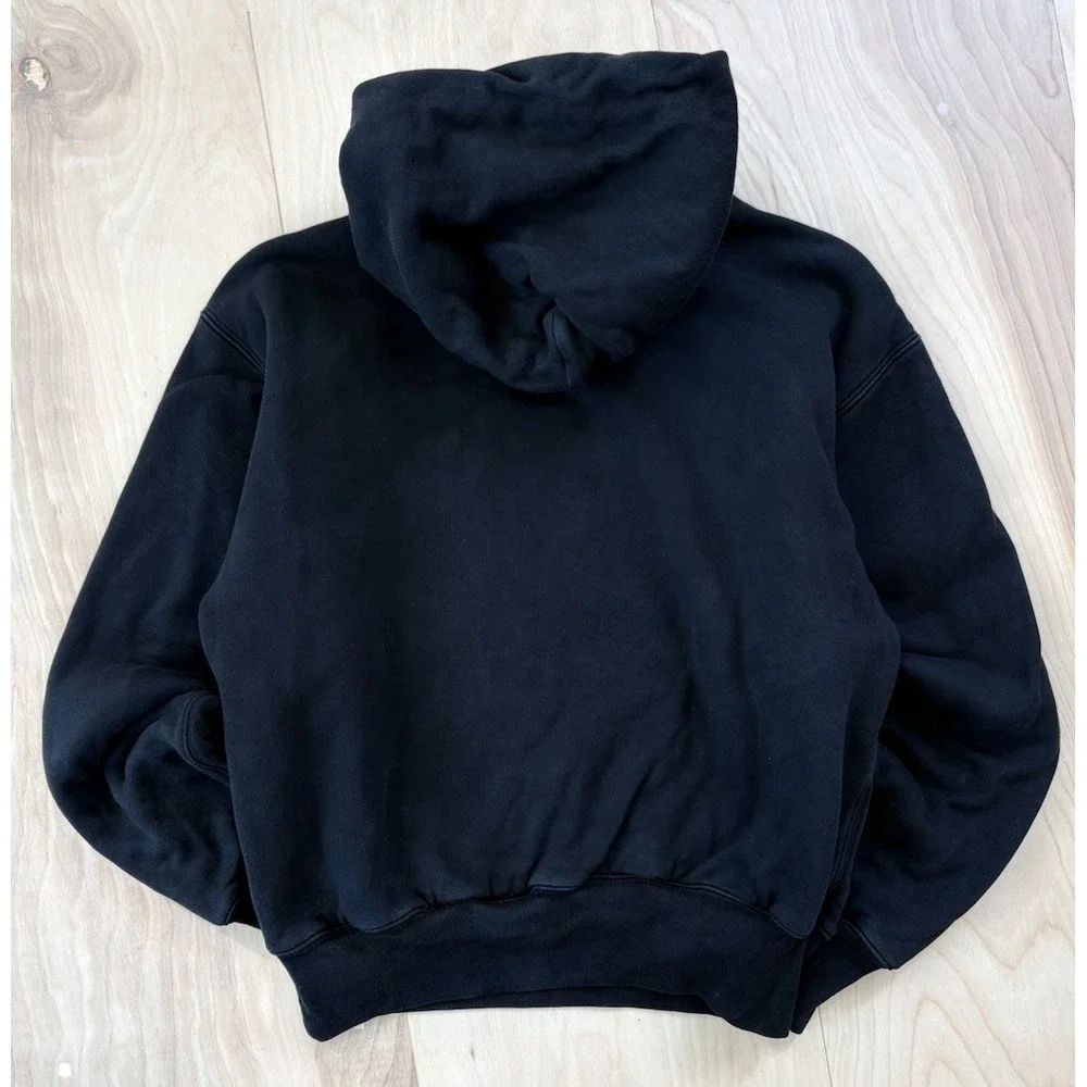 Gap YZY Yeezy Double Layer Pullover Hoodie Mens S Black Heavyweight Kanye West